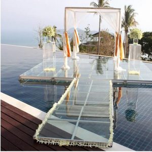 Folding Portable Glass Wedding Stage