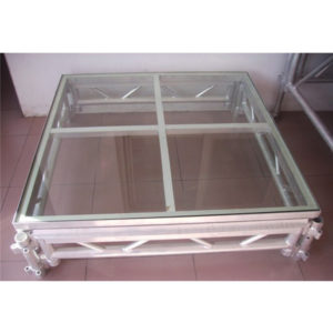 Folding Portable Aluminum Glass Stage