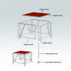 Folding Aluminum Portable Stage