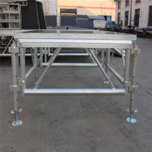 Folding Portable Aluminum Glass Stage