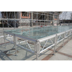 Folding Portable Aluminum Glass Stage