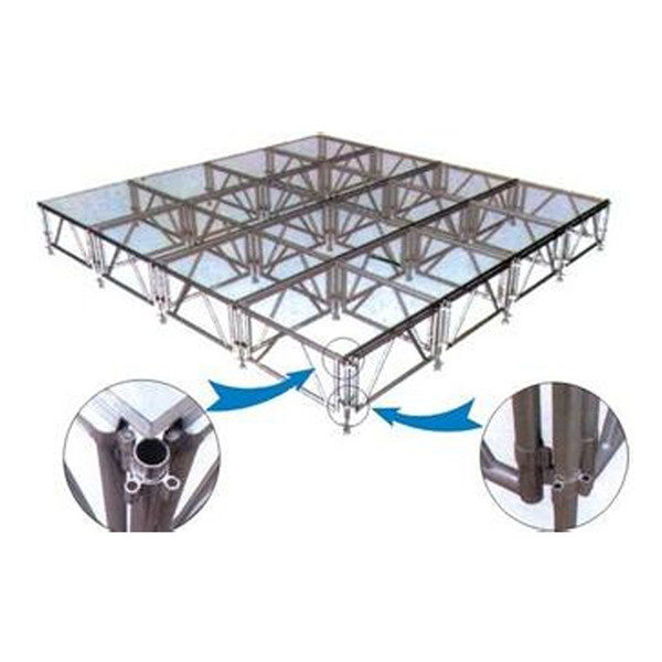 Folding Portable Aluminum Glass Stage