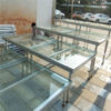 Folding Portable Aluminum Glass Stage