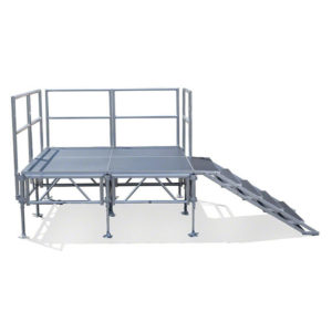 Folding Portable Aluminum Glass Stage