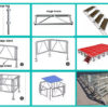 Folding Portable Aluminum Glass Stage