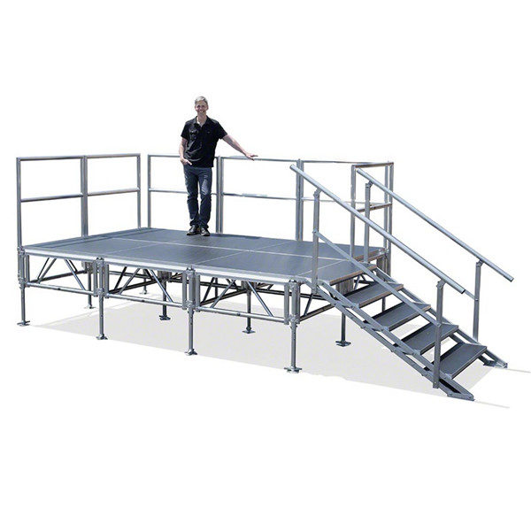 Folding Portable Aluminum Glass Stage