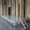 Folding Portable Aluminum Glass Stage