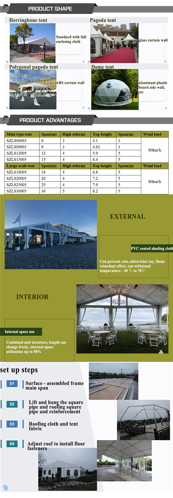 Waterproof Marquee Event Banquet Tent
