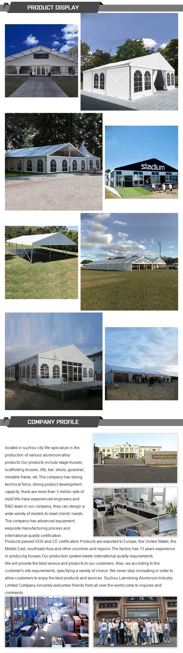 Waterproof Marquee Event Banquet Tent
