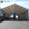 White Steel Frame Tent Car Park For Garden Warehouse